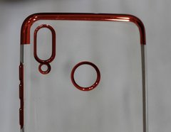 Прозрачный чехол с цветными вставками для Huawei P Smart 2019 - Red