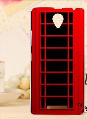 Чехол с рисунком для Lenovo A5000 - Телефонная будка красная