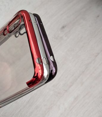 Прозрачный чехол с цветными вставками для Huawei Y7 Pro 2019 - Red