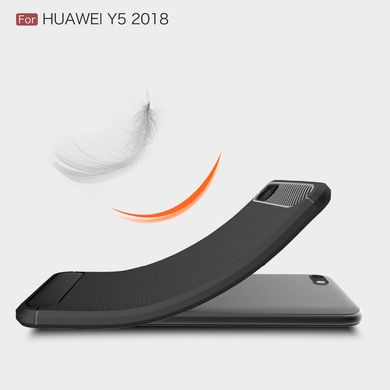 Силіконовий чохол Hybrid Carbon для Huawei Y5 2018/Honor 7A - Brown
