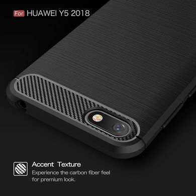 Силиконовый чехол Hybrid Carbon для Huawei Y5 2018/Honor 7A - Black