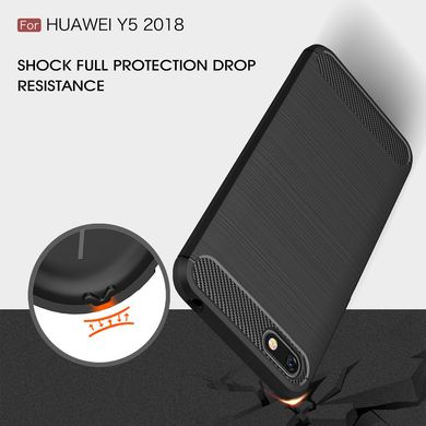 Силіконовий чохол Hybrid Carbon для Huawei Y5 2018/Honor 7A - Red