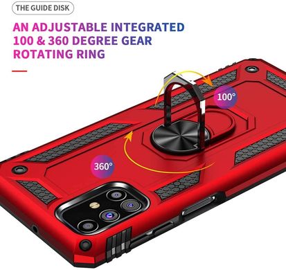 Удароміцний чохол GETMAN Ring для Samsung Galaxy M31s - Red