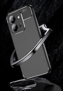Силиконовый чехол Hybrid Carbon для Xiaomi Redmi 15C - Black Full Camera