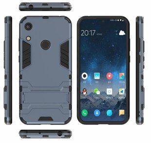 Ударопрочный чехол с подставкой для Huawei Y6 2019 - Dark Blue