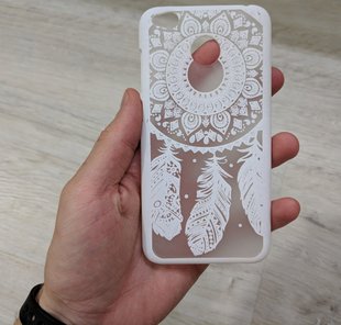 Чехол с узором перья для Xiaomi Redmi 4X - White