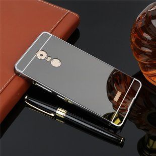 Металлический чехол для Lenovo K6 Note "черный зеркальный"