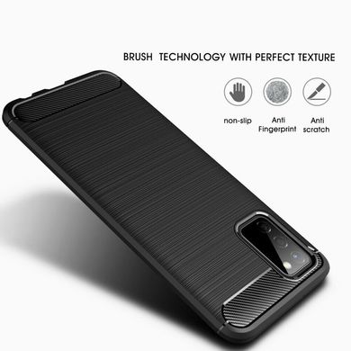 Защитный чехол Hybrid Carbon для Samsung Galaxy A02s - Black