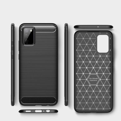 Захисний чохол Hybrid Carbon для Samsung Galaxy A02s - Black