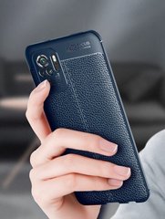Чехол Hybrid Leather для Xiaomi Redmi Note 10 - Dark Blue