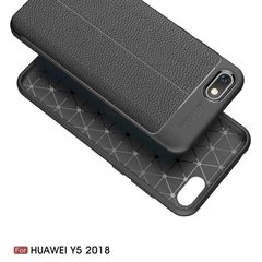 Защитный чехол Hybrid Leather для Huawei Y5 (2018) - Black