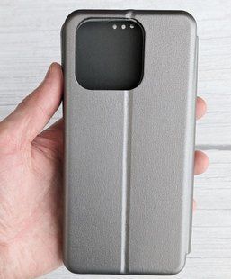 Чохол (книжка) BOSO для Xiaomi Redmi 12C - Grey