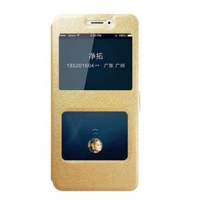 Чехол (книжка) с окошком для Xiaomi Redmi Note 6 Pro - Gold