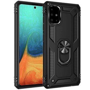 Ударопрочный чехол Transformer Ring для Samsung Galaxy A51 - Black