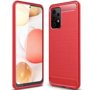 TPU чехол Slim Carbon для Samsung Galaxy A52 - Red