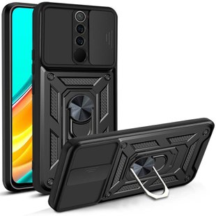 Ударопрочный чехол GETMAN Ring для Xiaomi Redmi 9 - Camshield Black