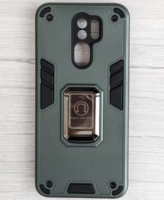Ударопрочный чехол Transformer Ring для Xiaomi Redmi 9 - Navy Green