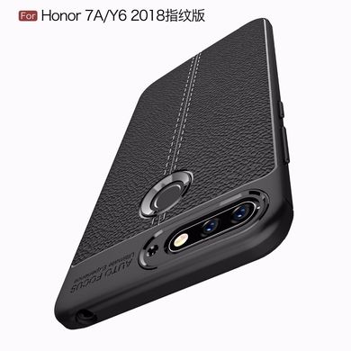 Защитный чехол Hybrid Leather для Huawei Y6 (2018) / Y6 Prime (2018) - Black