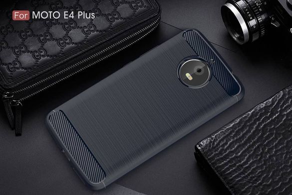 Силіконовий чохол Hybrid Carbon для Motorola Moto E4 Plus - Black