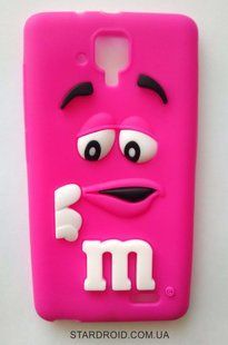 Чохол у вигляді M&M для Lenovo A536 "малиновий"