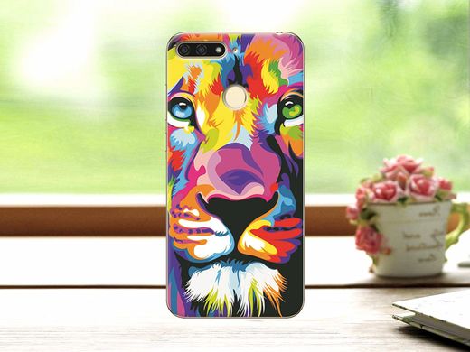 Чехол с рисунком для Huawei Y6 PRIME 2018 - Яркий лев