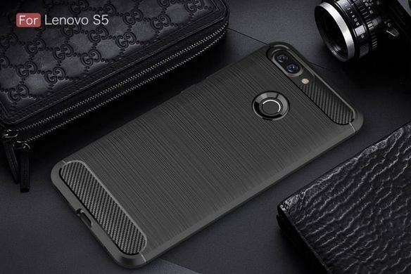 Силиконовый чехол Hybrid Carbon для Lenovo S5 - Black