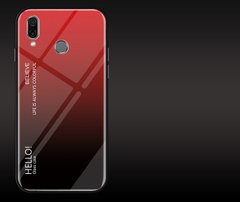 TPU+Glass чехол Gradient HELLO для Xiaomi Redmi Note 7 - Red