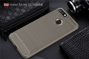 Защитный чехол Hybrid Carbon для Huawei Honor 7C - Brown