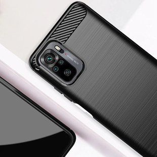 TPU чохол Slim Carbon для Xiaomi Redmi Note 10 / Note 10S - Black