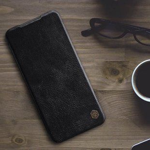 Шкіряний чохол-книжка Nillkin Qin Series для Xiaomi Redmi Note 9s / 9 Pro / 9 Pro Max - Black