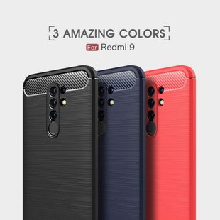 Силиконовый чехол Hybrid Carbon для Xiaomi Redmi 9