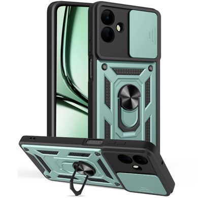 Ударопрочный чехол Hybrid Ring Camshield для Samsung Galaxy A07 - Green