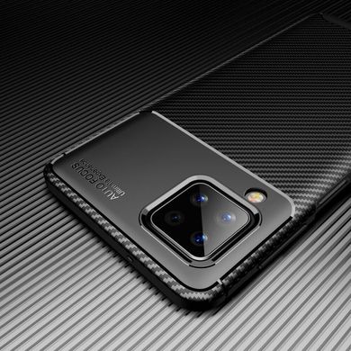 Чохол Premium Carbon для Samsung Galaxy A12/M12 - Dark Blue