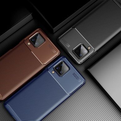 Чохол Premium Carbon для Samsung Galaxy A12/M12 - Dark Blue