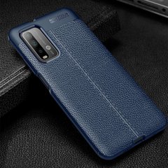 Чехол Hybrid Leather для Xiaomi Poco M3 / Redmi 9T / Redmi Note 9 4G - Dark Blue