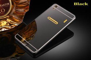 Металлический чехол для Lenovo A7000 (K3 Note) "черный зеркальный"