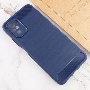 TPU чохол Slim Carbon для Xiaomi Redmi Note 10 / Note 10S - Blue