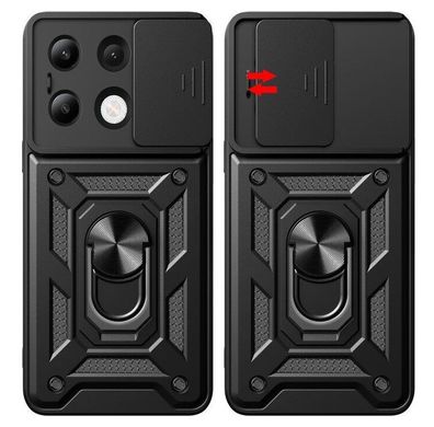 Ударостійкий чохол Hybrid Ring Camshield для Xiaomi Redmi Note 13 - Black