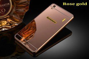 Металлический чехол для Lenovo A7000 (K3 Note) "розовый зеркальный"
