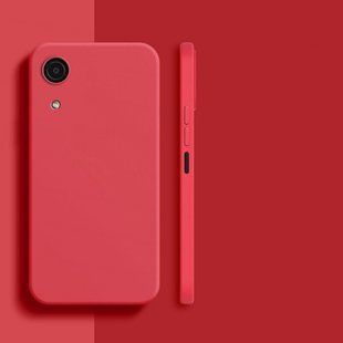 Силиконовый TPU чехол Premium Matte для Samsung Galaxy A03 Core - Dark Red