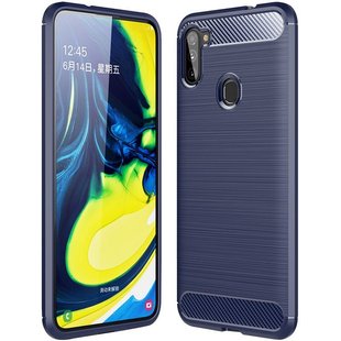 TPU чехол Slim Carbon для Samsung Galaxy M11/A11 - Dark Blue