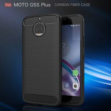 Защитный чехол Hybrid Carbon для Motorola Moto G5s Plus "черный"