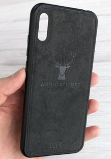 Чехол Deer с тканевой поверхностью Soft-Touch для Huawei Y6 2019 - Black