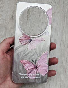 Силіконовий чохол з малюнком для Xiaomi Redmi 14C - Метелики на світлому фоні