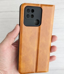 Чехол (книжка) BOSO для Xiaomi Redmi 10C - Navy Brown