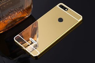 Металлический чехол для Huawei Y7 2018 / Y7 Prime 2018 / Honor 7C Pro - Gold