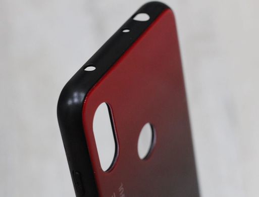TPU+Glass чехол Gradient HELLO для Xiaomi Redmi Note 6 Pro - Black