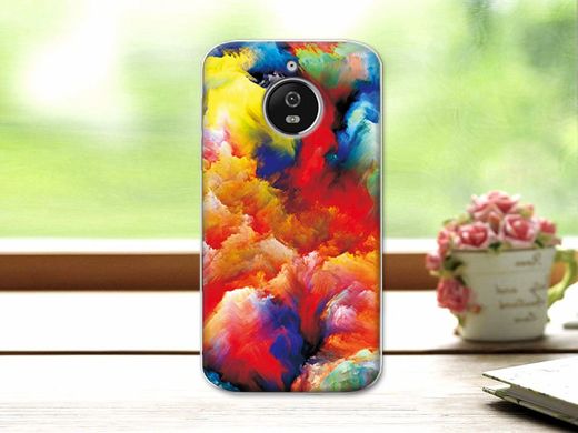 Чехол с рисунком для Motorola Moto E4 Plus - Цветная волна