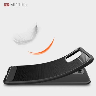 Чехол Slim Carbon для Xiaomi Mi 11 Lite - Red