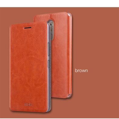 Кожаный чехол-книжка MOFI для Lenovo K6 Note "коричневый"